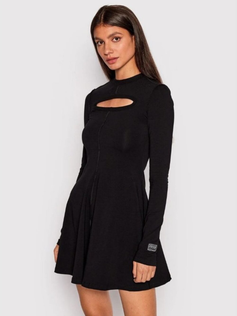 Versace Jeans Couture Black Cutout Front Mini Dress Size 8